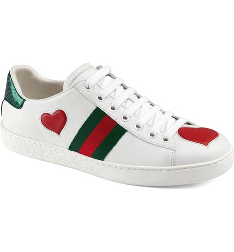 gucci heart shoes|gucci ace sneakers women's.